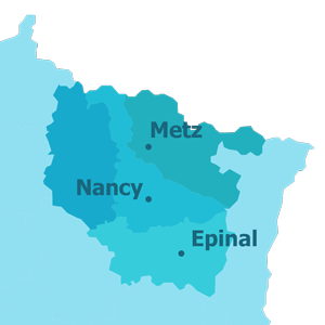 Carte de la Région Lorraine